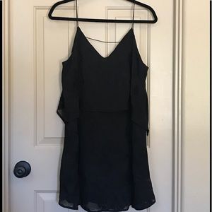 Audrey 3+1 Black Embroidered Mini Dress